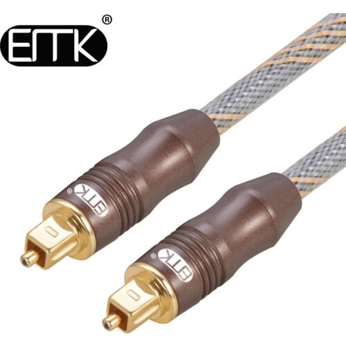 EMK optical audio cable digital toslink cable SPDIF toslink male to male connector 1m 2m 3m 5m