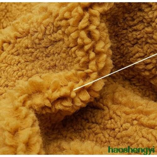 Granulated wool-like thick clothing fabrics, high-end handmade DIY artificial fur grass clothing fabrics