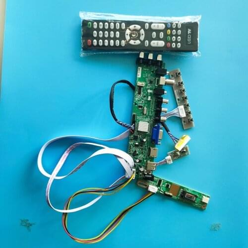 Kit For LP171WX2-TLA5 1 CCFL LCD DVB-C DVB-T TV VGA USB AV 30pin Digital HDMI 1440X900 Panel Controller board remote 17.1"