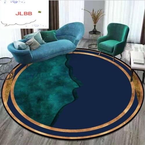 Area Rug for Living Room Dark Blue Dark Green Mosaic Pattern Round Carpet Area Rug for Bedroom Christmas Rug 100% Polyester
