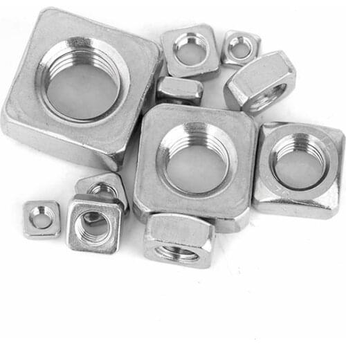 Square Nuts M3 M4 M5 M6 M8 M10 M12 A2 304 Stainless Steel Din557
