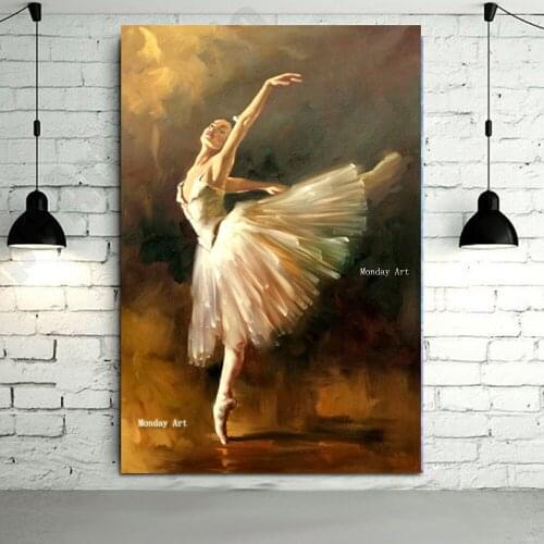 Fashion canvas art Hand Painted Modern Ballerina Dancer Oil Painting spanish dancer painting Art Wall Art For Living Room decora
