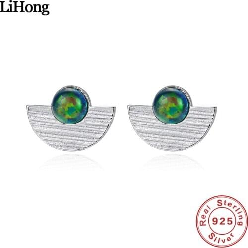 New Shelves S925 Sterling Silver Earrings Ladies Exquisite Geometric Stud Earrings Silver Jewelry 2019 Hot Sale