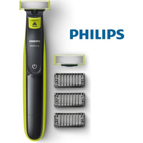 Original Philips OneBlade QP2520/30 Electric Shaver Razor Rechargeable Wet Dry Precision Beard Trimmer Shaving Machine for Men