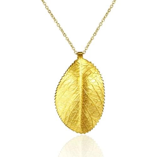 OUFEI Stainless Steel Necklace Accessories Fashion Jewelry Bohemian Pendant Leaf Necklace choker necklace for women