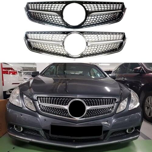 Car Front Bumper Racing Grill Facelift Grille Cover For Mercedes-Benz W207 E-Coupe 2009 2010 2011 2012 2013 Diamond