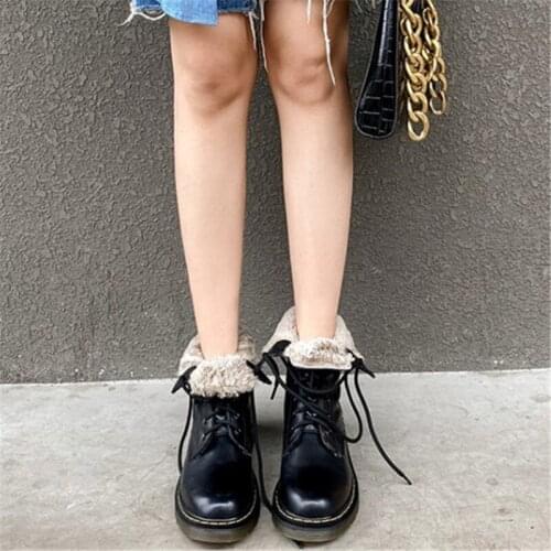 PXELENA Luxury Real Wool Fur Women Martin Snow Boots Genuine Leather Low Heels Lace Up Soft Comfort Winter Warm Shoes Lady Black