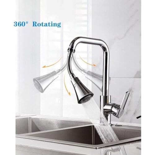 Kitchen Faucet Adjustable Universal Shower Faucet Nozzle Adapter for Bathroom 360 Degree Rotating Water Tap Head Water Saving
