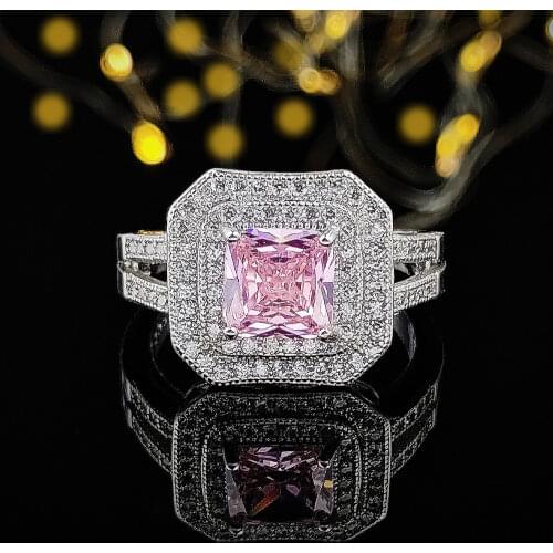 Luxury Genuine original solid real 925 Sterling Silver Rings for Women Vintage Engagement Rings Wedding Rings personalized R786