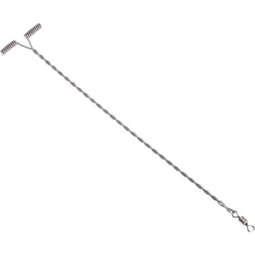 10Pcs Fishing Wire Arm With Swivel T Shaped Stainless Steel 9/12/15cm Rig Tackle