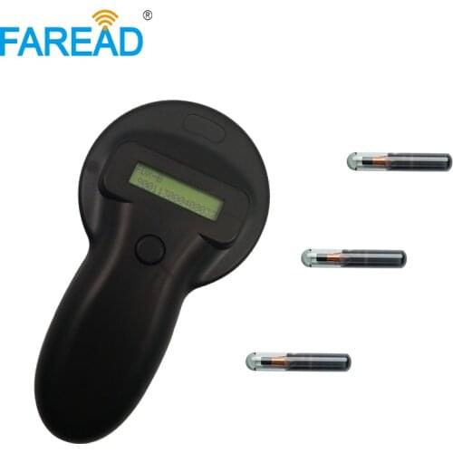 Up to 8000 ID data storage microchip reader FDX-B pet chip track RFID animal dogs scanner + x1pc free sample glass tag for test
