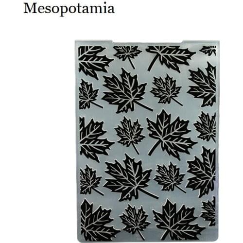 DIY Scrapbooking Maple Leaf Leaves Bump Embossing File Templates Make Plastic Template Garden Crafts Sewing Embossing Folders