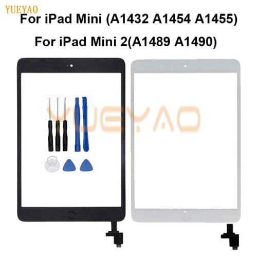 Touch For iPad Mini 1 2 A1432 A1454 A1455 A1489 A1490 A1491 Touch Screen Digitizer Sensor Glass Panel+IC+Button+Tool Replacement