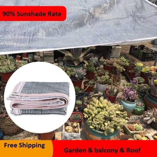 90% Aluminum Foil Sunshade Net Sun Shade Sails Garden Awnings Balcony Reflective Shading Shelter Roof Succulent Plants Sunscreen
