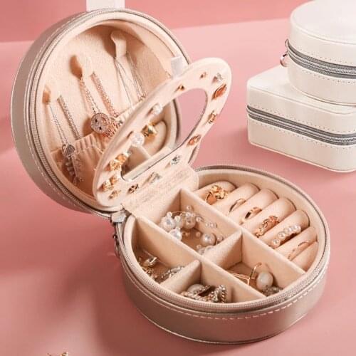 Three-layer PU Leather Portable Jewelry Box Fashion Jewel Casket Festival Gift Jewelry Box Organizer