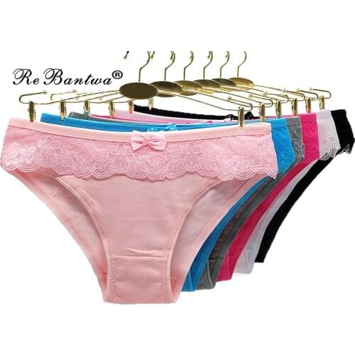 10 Pcs/set Cotton Panties for Women Sexy Lace Transparent Briefs Female Underwear Lady Lingerie Wholesale Free shipping