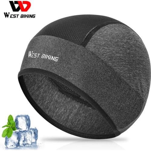WEST BIKING Summer Outdoor Sport Skull Caps Anti-UV Cycling Helmet Hat Running Riding MTB Bike Bandana Headband Motorcycle Cap