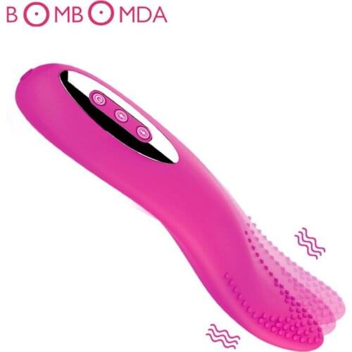 12 Frequency Female Clitoris Stimulation Tongue Type Vibrators G spot Massager Dildo Vibration Stick Adults Sex Toys For Woman
