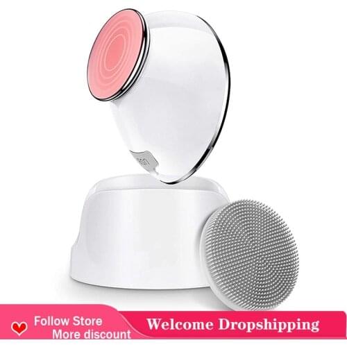 Sonic Facial Cleansing Brush Waterproof Rechargeable Face Cleansing Brush for Cleaning Makeup Residue Massager Washing Machine