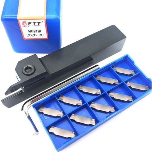 1PCS MGEHR2020-3 Turning holder+ 10PCS MGMN300 M MP1125 parting and grooving carbide inserts lathe CNC MGEHR turning tools