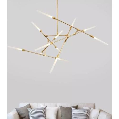12 Light G9 Led Chandelier Gold Branch Pendant Chandelier Lighting Fixtures For Living Room Lustre Luminaria Lamparas