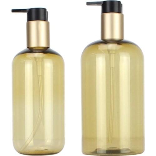2pcs 300ml 500ml Empty Pump Lotion Bottles Dispenser Refillable Containers for Shampoo and Conditioner