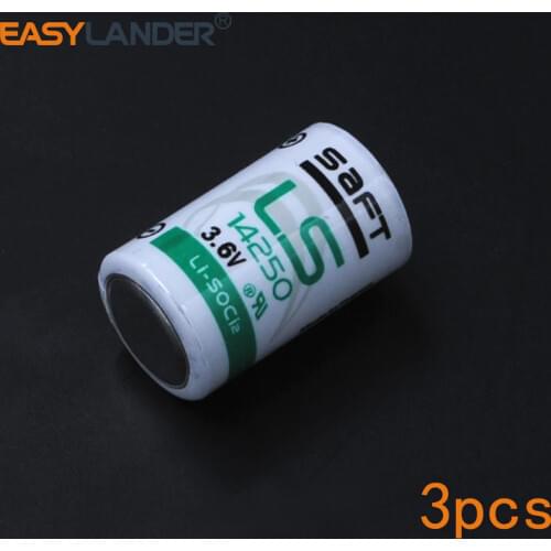 3pcs/Lot 3.6V 1200mAh LiSOCl2 Battery for Saft LS-14250 LS14250 LS-14250C 1/2AA 14250 NEW