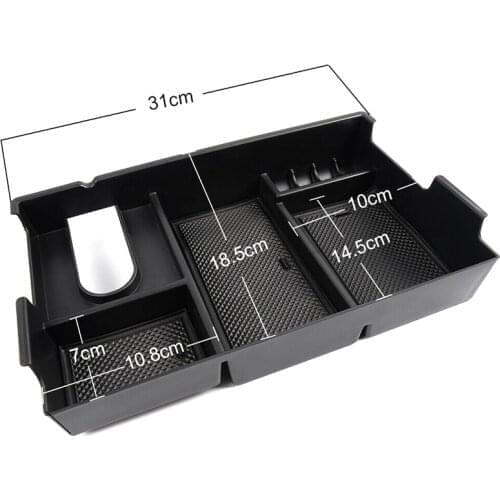 Car Armrest Box Center Console Storage Glove Box Organizer Insert TrayFor 2014 -2017 Toyota Tundra