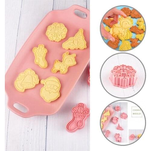 Safe 6Pcs/Set Premium Fondant Cake Jelly Mold Plastic Jelly Mold Flexible Cooking Supplies