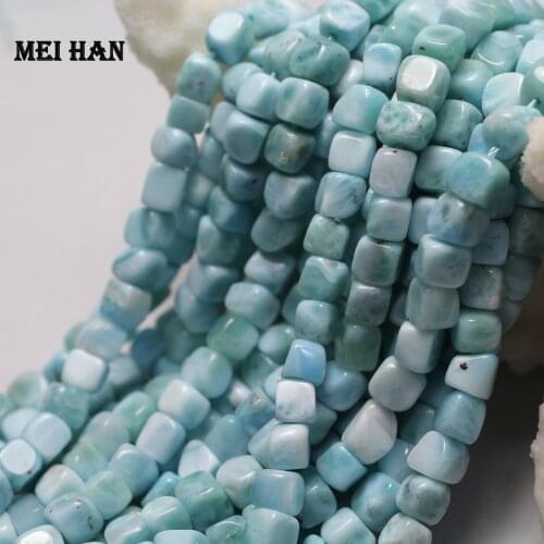 Meihan (1 strand) Free shipping natural 4.5-6mm Larimar square loose gemstone beads for jewelry making diy design