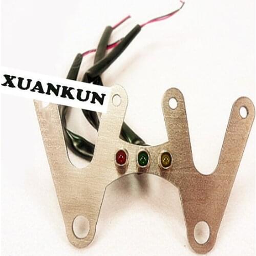 XUANKUN Motorcycle Parts Double Instrument Bracket Three Indicator Light Aperture 7.5CM