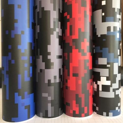 HOT Sale Digital Vinyl Film Sticker Pixel Camouflage Car Wrap Roll Adhesive Automobiles Motorcycle Stickers Decals Air Release