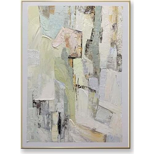 Hotel artwork designer oil painting Pure Handmade thick oil knife painted on canvas wall art hanging picture for living room