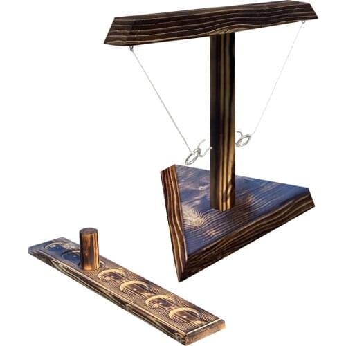 Handmade Ring Toss Game Toys Children Adult Interactive Games Wooden Ring Toss Hooks Fast-paced Interactive Montessori Home Game