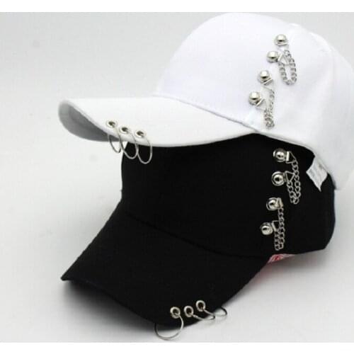 2021 Dad Hat Creative Piercing Ring Baseball Cap Punk Hip Hop Caps Cotton Adult Casual Solid Adjustable Unisex caps