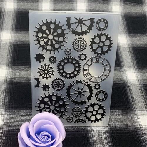 Circular gear wheel flower wheel DIY Plastic Embossing Folders for DIY Scrapbooking Paper Craft/Card Making Decoration Supplies
