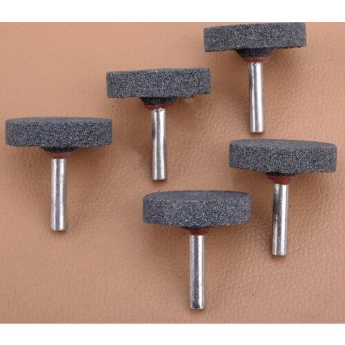 LETAOSK High hardness 5Pcs/Set 40mm T-shape Mounted Abrasive Grinding Cutting Stone Wheel Head For Drill Rotary Tool
