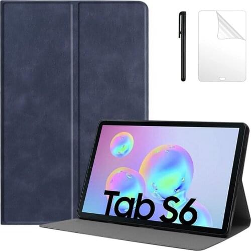 Magnetic PU Leather Case For Samsung Galaxy Tab S6 10.5 SM-T860 SM-T865 2019 10.5 inch Tablet Protect Case + Film