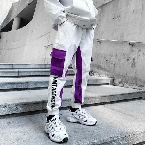 2021 New Arrival Color Patchwork Harem Pants Men Fashion Mens Jogger Harem Pants Casual Track Trousers Streetwear