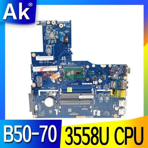 High quality New ZIWB2/ZIWB3/ZIWE1 LA-B092P For Lenovo B50-70 Laptop Motherboard FRU:5B20G46110 SR1E8 3558U DDR3L 100% Tested