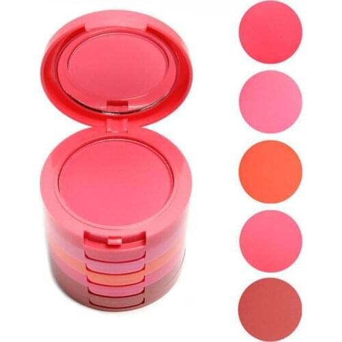 Blush Palette 1pcs 5 Color Blusher Makeup Matte And Graceful Powder Full Size Net 40g M1008