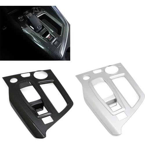 For Peugeot 3008 GT 2016 2017 2018 Carbon Fiber Gear Shift Panel Cover Car Decoration Trim Interior Accessories Car Styling