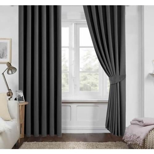 Belle Cose Blackout Dimming Flat Gray Background Curtain 140x250 cm Single Wing