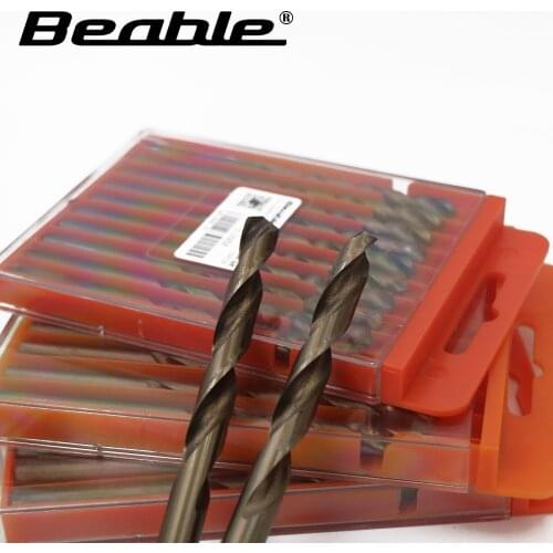 Clearance sale twist drill M35-6.2MM 10PCS HSS-CO Drill Set cobalt drill tools steel set for metal cnc drilling Bit