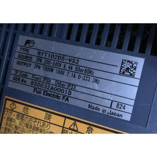 RYT102D5-VS2 servo driver , used in good condition . 80% appearance new , good working , free shipping