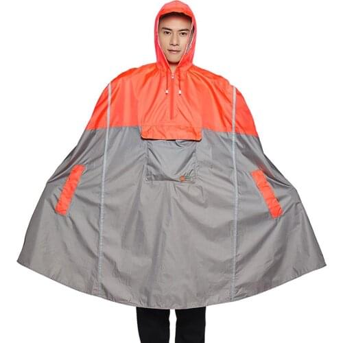 1pcs Portable Raincoat Mens and Womens Outdoor Poncho Backpack Reflective Design Bike Climbing Travel Rain Cover