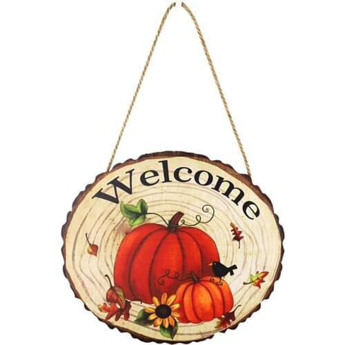 Chicken Signs Wooden Door Listing Home Decorations Indoor Wall Hanging European Style Pumpkin Sunflower Crow Autumn And Outdoor
