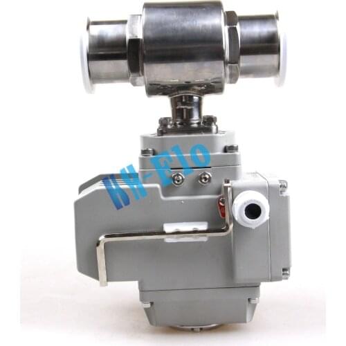 2" Stainless Steel 304 Tri Clamp Motorized Electric Actuated Ball Valve AC220V