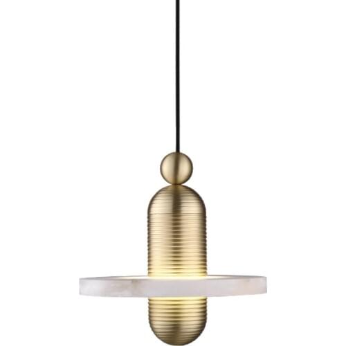 Creative Personality Restaurant Bar Marble LED Pendant Lamp Nordic Bedside Small Cafe Decoration Metal Small Hanging lights