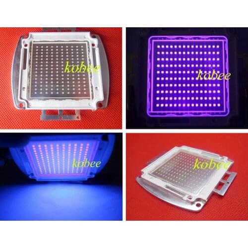 High Power LED UV LED 365nm 370nm 380nm 395nm Light 100W 150W 200W Ultraviolet LED for Nail Dryer Currency Identificatio
